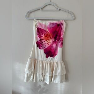 Windsor white Mini Dress with floral design